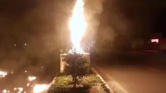 به آتش کشیدن مجسمهٔ جلاد قاسم سلیمانی در کوپن فارس