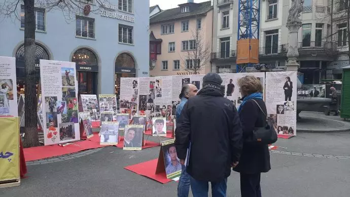 زوریخ سوئیس - برگزاری نمایشگاهی از تصاویر شهیدان قیام سراسری -۴بهمن ۱۴۰۱ - 4