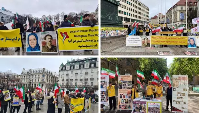 تظاهرات ایرانیان آزاده و هواداران سازمان مجاهدین
