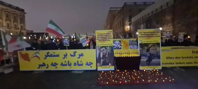 استکهلم سوئد - آکسیون ایرانیان آزاده در سومین سالگرد سرنگون کردن هواپیمای مسافربری اوکراین توسط سپاه پاسداران و گرامیداشت قیام سراسری - ۱۷دی - 0