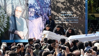 مراسم تشییع و بزرگداشت داریوش مهرجویی کارگردان نامدار سینمای ایران و همسرش وحیده محمدی‌فر