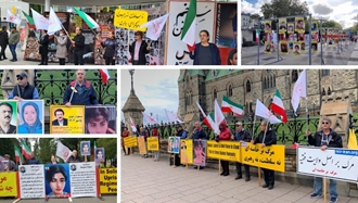 تورنتو، ونکوور، اتاوا و لندن - آکسیون ایرانیان آزاده و هواداران مجاهدین در حمایت از قیام سراسری مردم ایران -۲۲مهر ۱۴۰۲