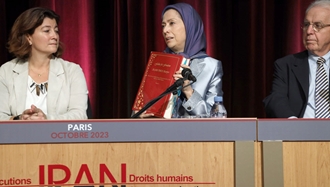 سخنرانی خانم مریم رجوی رئیس جمهور مقاومت ایران در کنفرانس پارلمانی پاریس