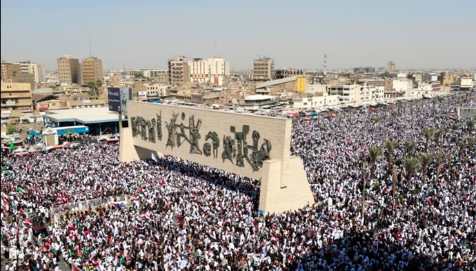 تظاهرات مردم در بغداد در حمایت از مردم غزه