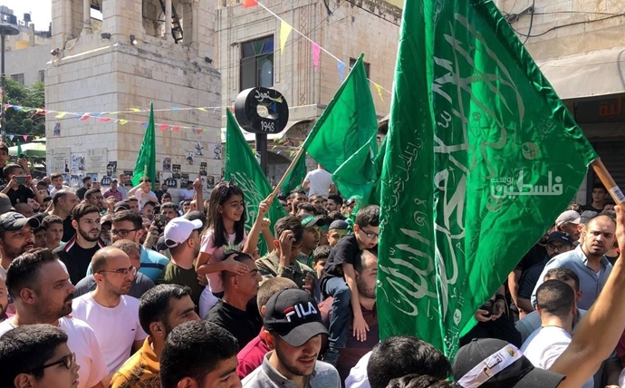 تظاهرات در نابلس در حمایت از غزه