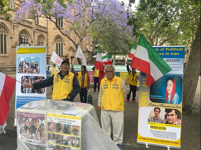 سیدنی - تظاهرات ایرانیان آزاده و هواداران سازمان مجاهدین در همبستگی با قیام سراسری - ۶آبان