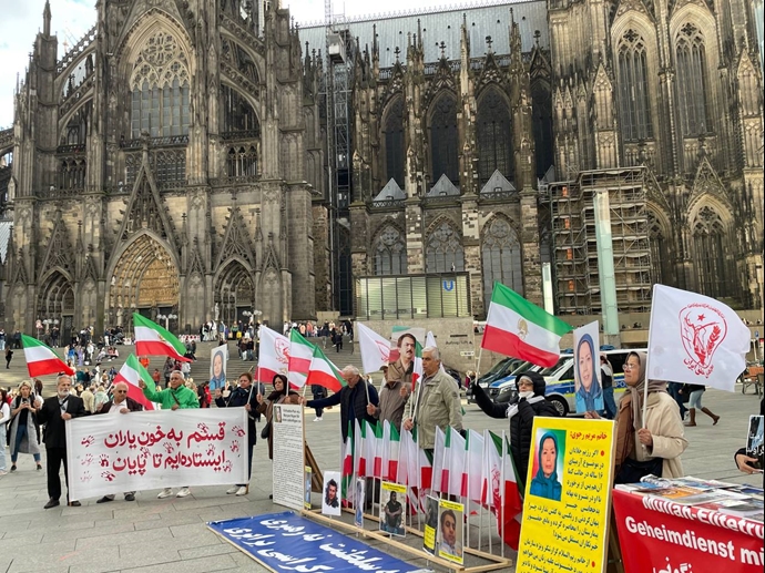 کلن - آکسیون ایرانیان آزاده در حمایت از قیام سراسری مردم ایران - ۲۲مهرماه