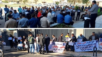 تجمع اعتراضی معلولان در تهران و کارکنان شرکت نفت بهره‌برداری نفت و گاز در آغاجاری