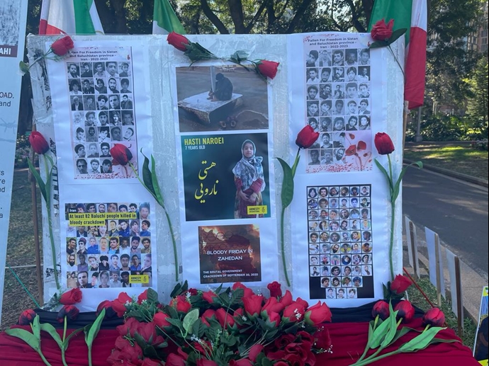 آکسیون ایرانیان آزاده در سالگرد جمعه خونین زاهدان در سیدنی - شنبه ۸مهر ۱۴۰۲