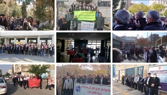 تجمع و راهپیمایی اعتراضی بازنشستگان در استان‌های کشور