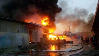 آتش‌سوزی در یک کمپ ترک اعتیاد در شهرستان لنگرود