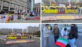 تظاهرات و میز کتاب ایرانیان آزاده در استکهلم، کلن و برن سوئیس
