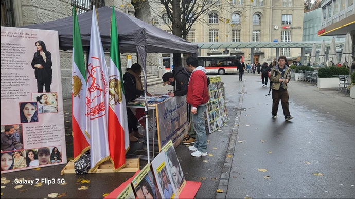 سنت گالن سوئیس - برگزاری نمایشگاه تصاویر شهیدان قیام توسط ایرانیان آزاده سوم آذر ۱۴۰۲