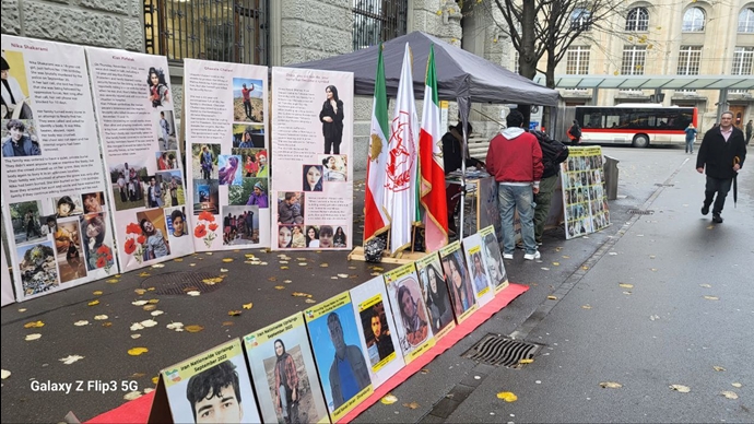 سنت گالن سوئیس - برگزاری نمایشگاه تصاویر شهیدان قیام توسط ایرانیان آزاده سوم آذر ۱۴۰۲