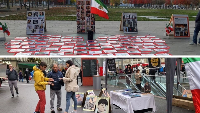 میز کتاب ایرانیان آزاده در برن سوئیس و برگزاری نمایشگاه عکس در برلین