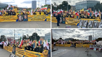 ژنو - تظاهرات ایرانیان در محکومیت واگذاری ریاست مجمع اجتماعی شورای حقوق‌بشر به نماینده رژیم ایران -۱۲آبان ۱۴۰۲