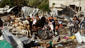برگشت مردم غزه به خانه‌ها در خلال توقف جنگ 