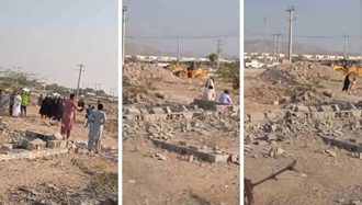 تخریب منازل مسکونی مردم در محله رحمان آباد چابهار