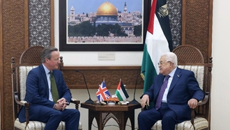 محمود عباس رئیس دولت فلسطین و دیوید کامرون وزیر خارجه انگلستان