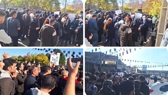 قزوین - تجمع و راهپیمایی اعتراضی سرمایه‌گذاران طراوت خودرو با شعار استاندار بی‌غیرت استعفا استعفا