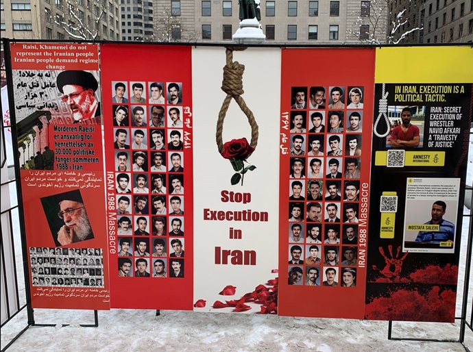 مونترال - تظاهرات ایرانیان آزاده به‌مناسبت روز جهانی حقوق‌بشر و در همبستگی با قیام سراسری مردم ایران