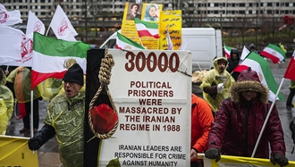 تظاهرات حامیان مقاومت ایران در استکهلم در مقابل دادگاه
