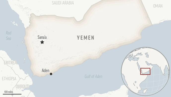 نقشه یمن - عکس از آسوشیتدپرس