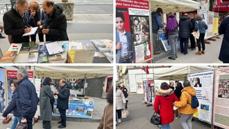 پاریس - ایرانیان آزاده با برگزاری میز کتاب با قیام سراسری ابراز همبستگی کردند