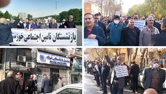 تجمع اعتراضی بازنشستگان فولاد اصفهان، مازندران و اهواز