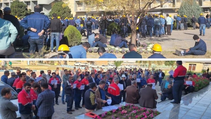 اعتصاب و اعتراض کارگران ذوب آهن اصفهان و کارکنان شرکت بهره‌برداری نفت و گاز آغاجاری