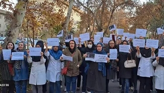 تجمع اعتراضی پرستاران در تهران