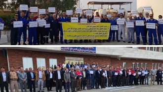 تجمع اعتراضی کارکنان نفت در سیری و آغاجاری