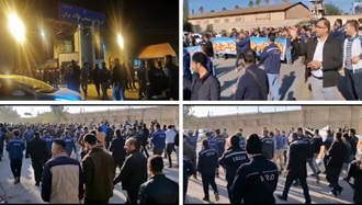 اهواز - چهارمین روز اعتصاب و اعتراض کارگران گروه ملی صنعتی فولاد - ۵دی
