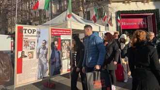 پاریس - برگزاری میز کتاب توسط ایرانیان آزاده در همبستگی با قیام سراسری