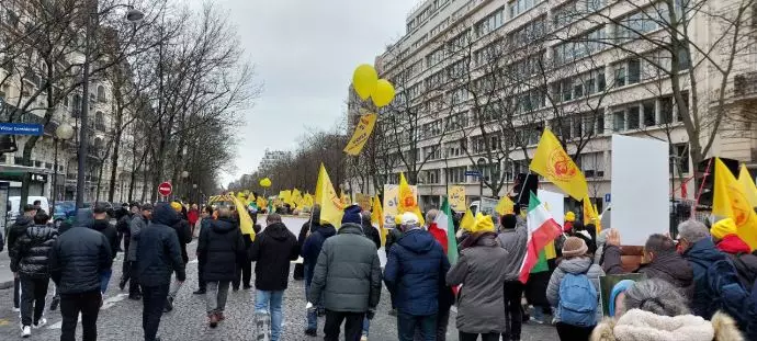 پاریس - تصاویری از تظاهرات ایرانیان آزاده در سالگرد انقلاب ضدسلطنتی - ۲۳بهمن - 0