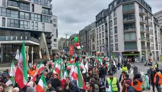 تظاهرات ایرانیان آزاده در بروکسل برای لیست‌گذاری سپاه پاسداران  -۲۹اسفند ۱۴۰۱