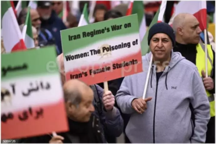 انعکاس تصویری رویترز از تظاهرات هواداران مجاهدین و شورای ملی مقاومت ایران در بروکسل - 0