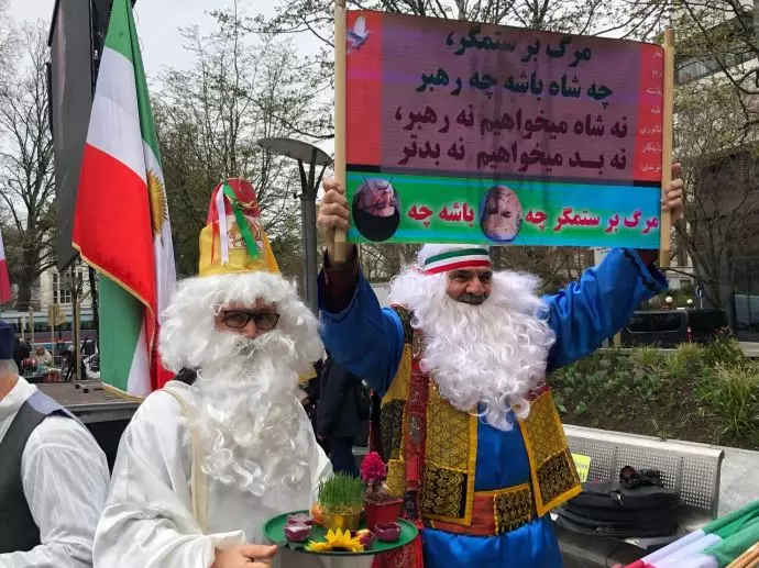 -بروکسل - تصاویری از تجمع ایرانیان آزاده و پلاکاردهای آنها - ۲۹اسفند - 1