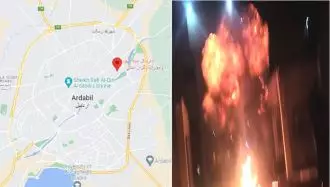 اردبیل- تهاجم کانون‌های شورشی و انفجار در «بنیاد شهید و ایثارگران»
