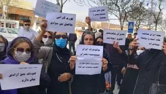 تجمع اعتراضی معلمان در مشهد