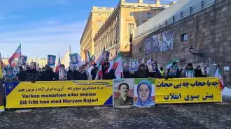 تظاهرات ایرانیان آزاده در برابر پارلمان سوئد