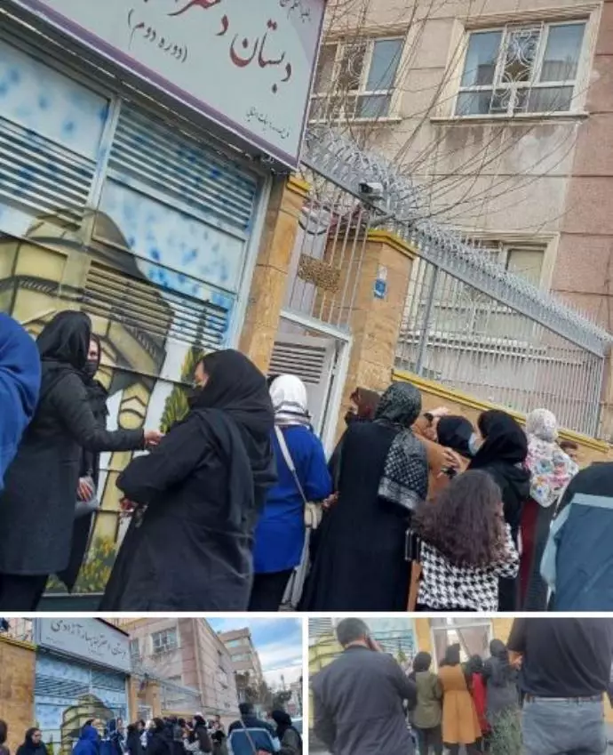 -تهران - تجمع اعتراضی علیه مسمومیت دانش‌آموزان