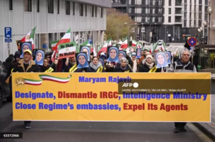 خبرگزاری فرانسه ـ تظاهرات در حمایت از جنبش مقاومت ایران در بروکسل - 13