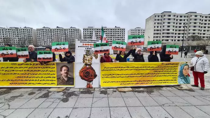 استکهلم سوئد - آکسیون ایرانیان آزاده همزمان با برگزاری دادگاه استیناف دژخیم حمید نوری - ۲فروردین - 7