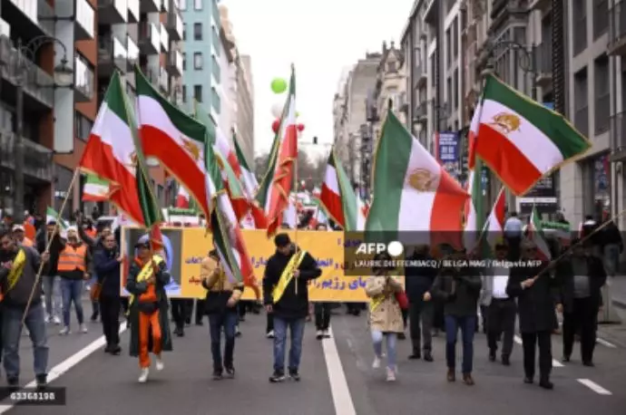 خبرگزاری فرانسه ـ تظاهرات در حمایت از جنبش مقاومت ایران در بروکسل - 0
