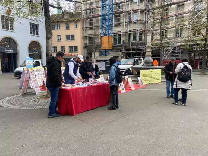 سوئیس - برگزاری نمایشگاه شهدای قیام سراسری در همبستگی با مردم ایران - ۲۹فروردین - 2