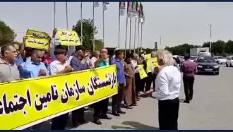 تجمع اعتراضی بازنشستگان اهواز - آرشیو