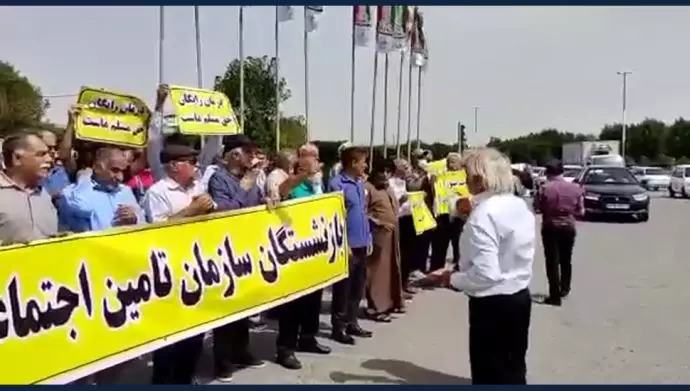 تجمع اعتراضی بازنشستگان اهواز - آرشیو
