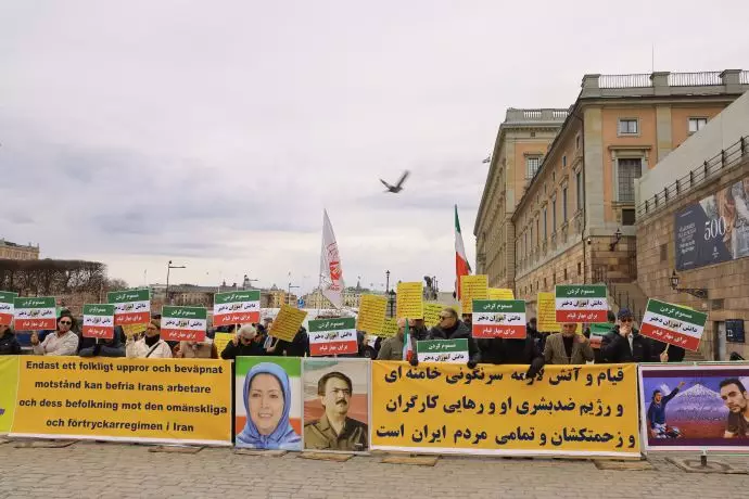 -استهکلم سوئد - آکسیون ایرانیان آزاده در حمایت از اعتصاب کارگران صنایع نفت - 5