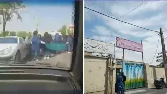تهران - حمله شیمیایی عوامل خامنه‌ای به دبیرستان دخترانه ستایش در محله خلیج‌فارس - ۲۷فروردین